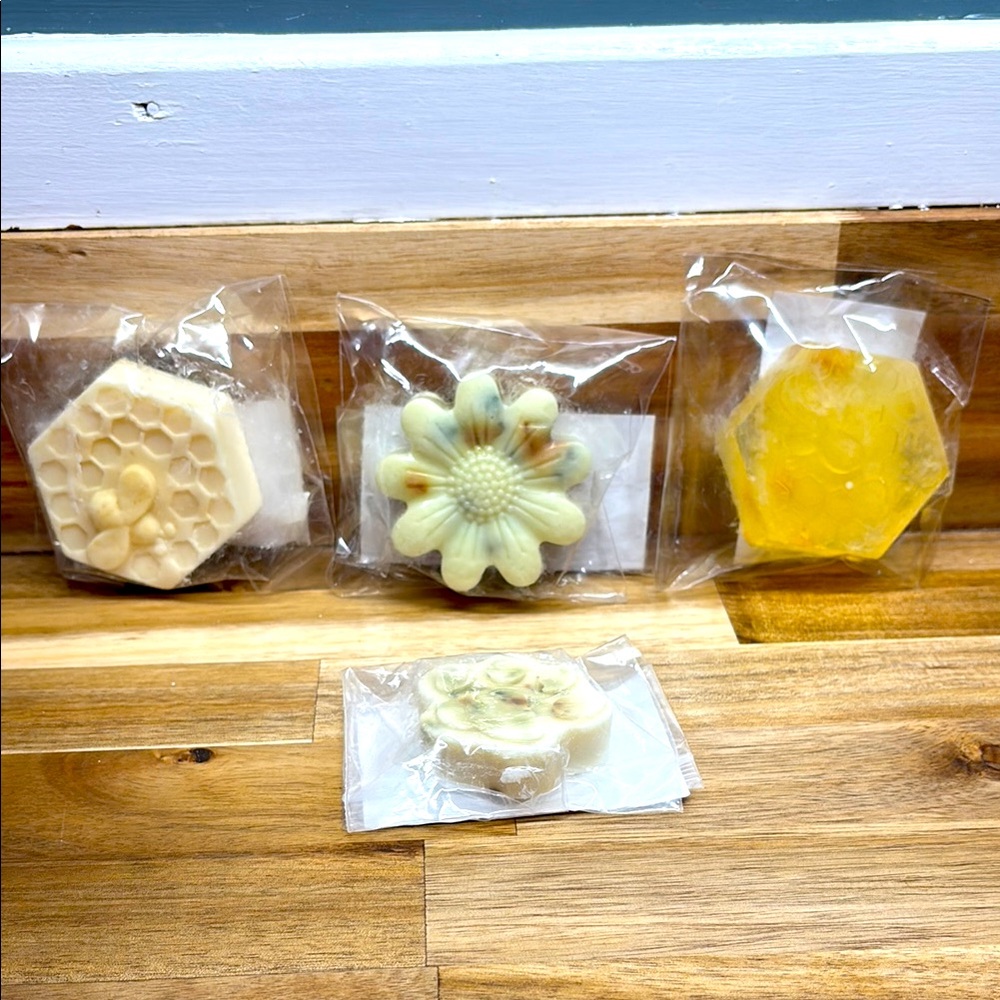 Handcrafted Floral and Honeycomb Soaps
